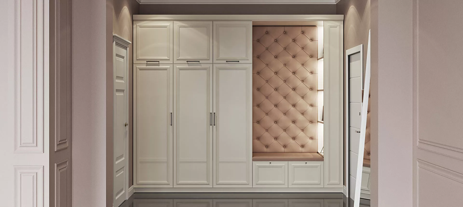 эмаль цвет RAL 9003 / микровелюр NEWTONE цвет beige